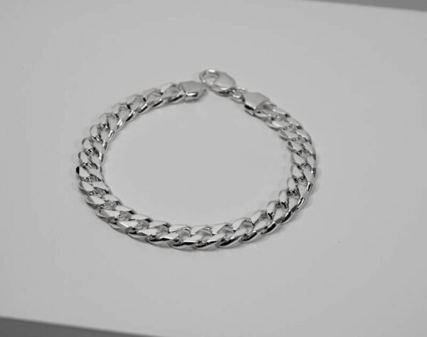 Pulsera Barbada maciza Plata ley 925