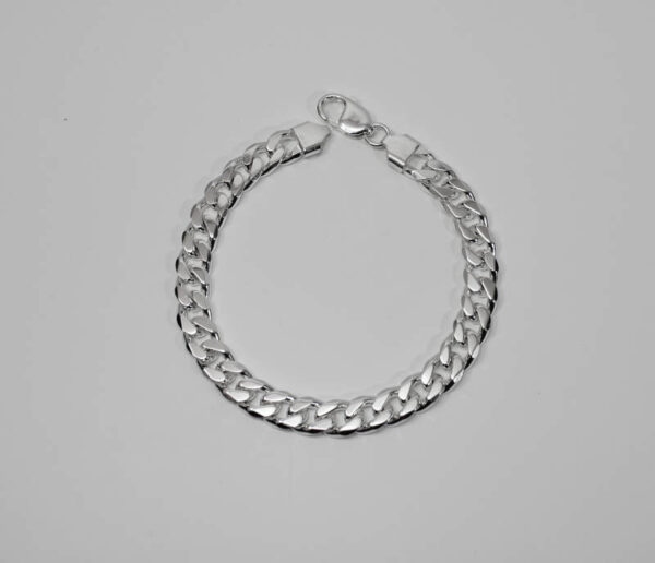 Pulsera  Barbada maciza Plata ley 925 - Imagen 4