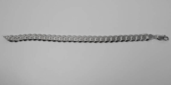Pulsera de Plata Barbada Plana - Imagen 3