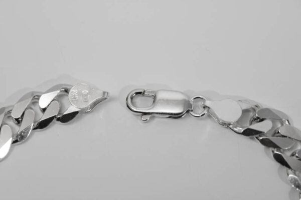 Pulsera de Plata Barbada Plana - Imagen 2