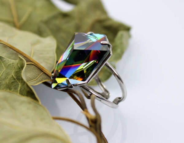 Sortija con Piedra de Cristal en Plata ley 925