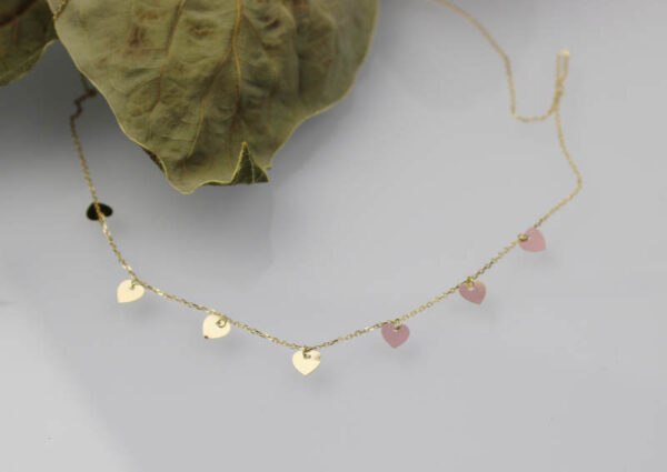 Gargantilla de Corazones en Oro 18k - Imagen 2