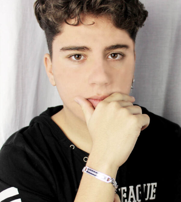 Pulsera esclava hombre en Plata Ley