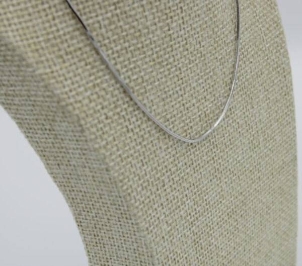 Cadena Serpiente en Oro Blanco 18 k. 40cm - Imagen 4