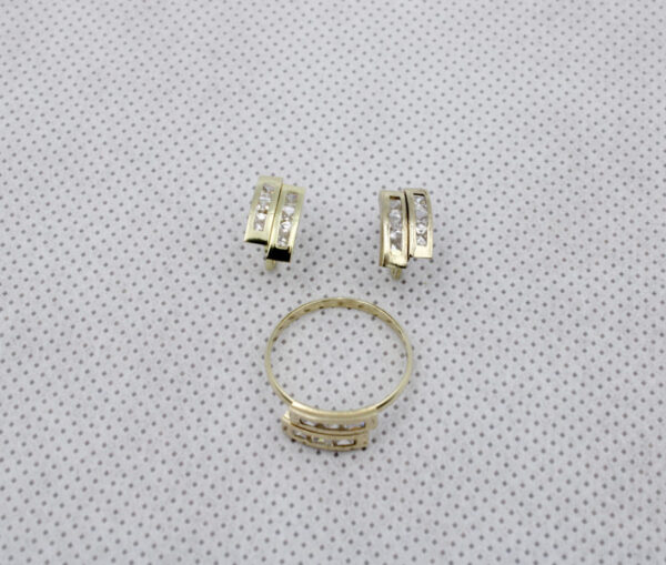 Juego Comunión con Circonitas en Oro 18k - Imagen 5