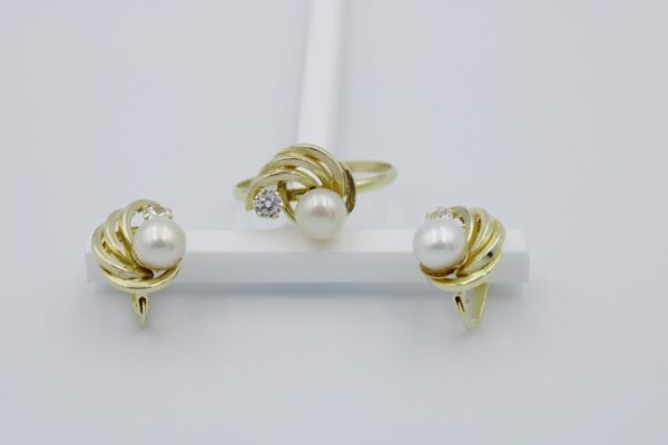 Juego  Comunión en Oro 18k y perlas cultivadas - Imagen 3