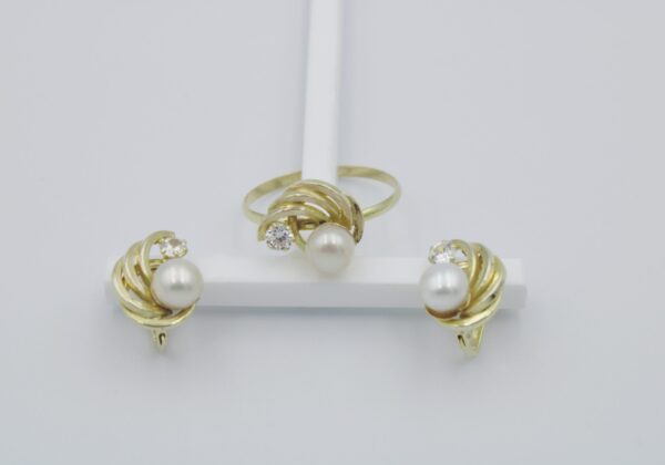 Juego  Comunión en Oro 18k y perlas cultivadas - Imagen 2