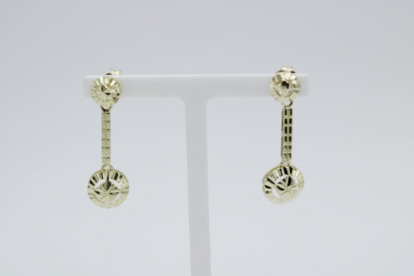 Pendientes largos en  Oro 18 k. Cierre presión - Imagen 2