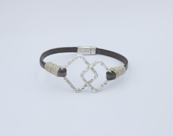 Pulsera de Plata y Cuero