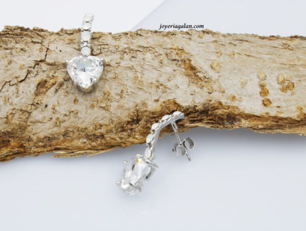 Pendientes de Plata Piedras Cristal Swarovski - Imagen 4