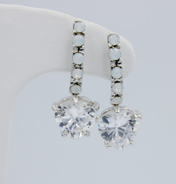 Pendientes de Plata Piedras Cristal Swarovski - Imagen 2
