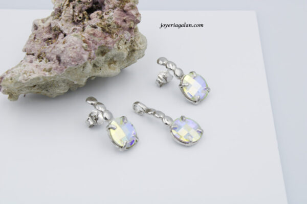 Juego de Plata Piedras Cristal Swarovski 6-A349
