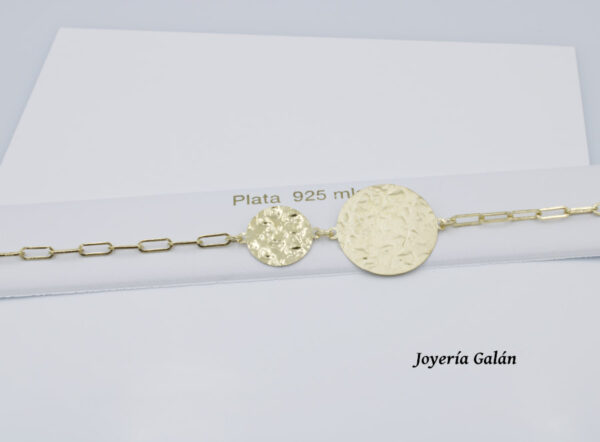 Pulsera de Plata Chapada ley 925 - Imagen 3