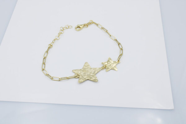 Pulsera estrellas Plata ley 925 chapada