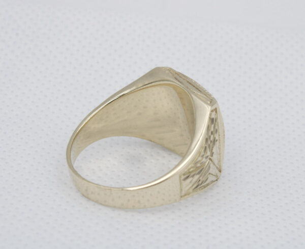 Sello Piedra azul en Oro 18k Hombre - Imagen 5