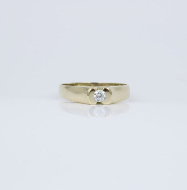 Anillo de Compromiso. Solitario en Oro 18k - Imagen 4