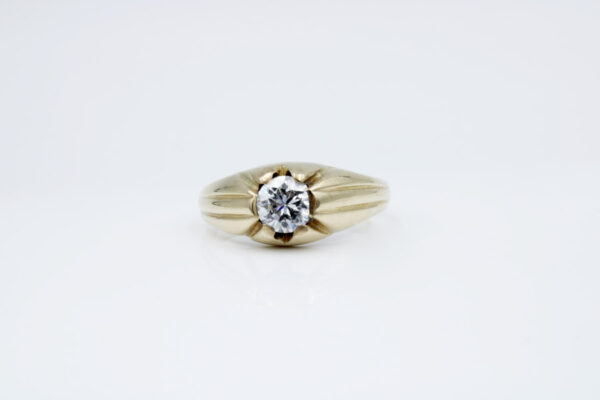 Solitario de Hombre en Oro 18 k y Circonita - Imagen 3