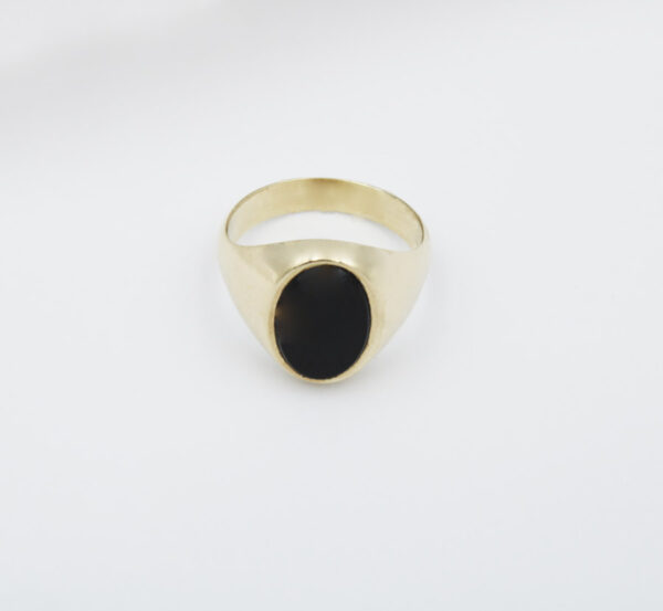 Sello Piedra Onix en Oro 18 k - Imagen 2