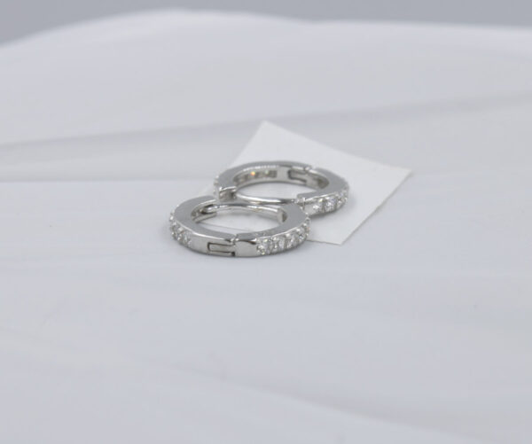 Aros con circonitas en Plata ley 13mm