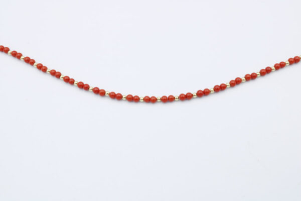 Pulsera Perlas de Coral y Oro 18 k. - Imagen 2