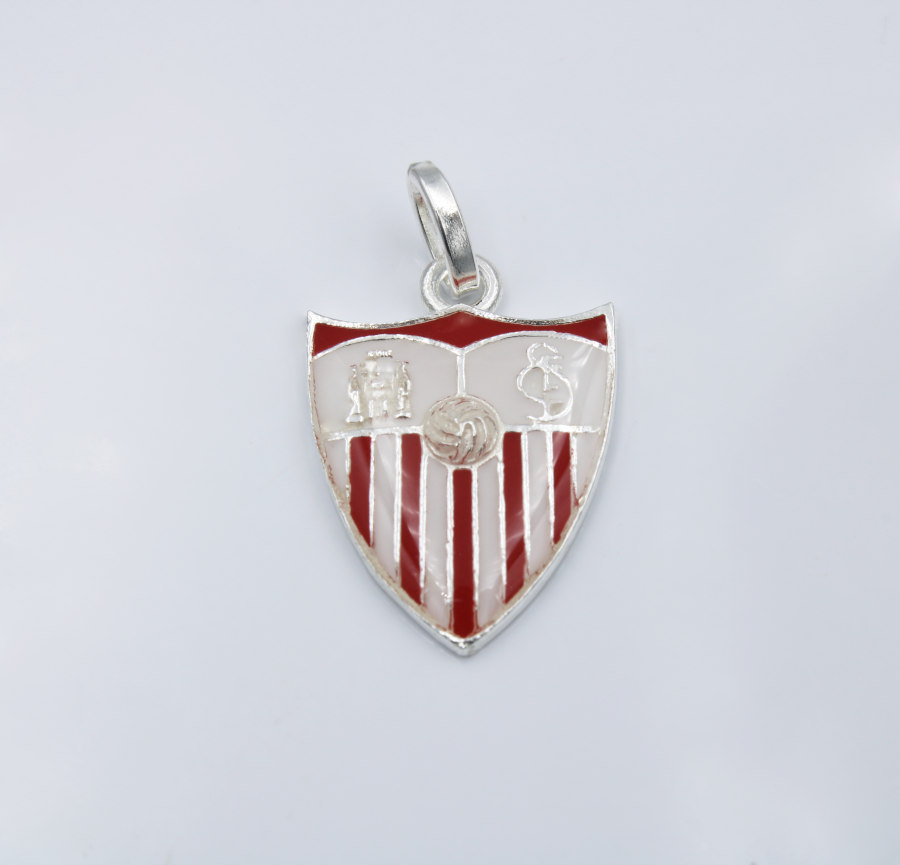 Medalla Escudo Sevilla F. C. en Plata Ley 925 color