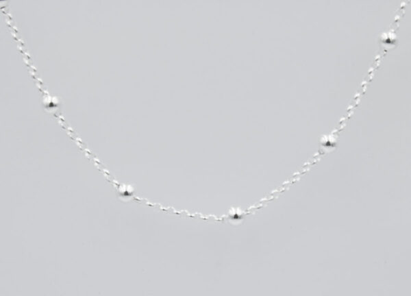 cadena bolas plata ley 925