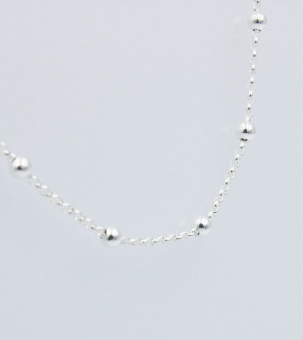 Cadena modelo Rolo con Bolas Plata