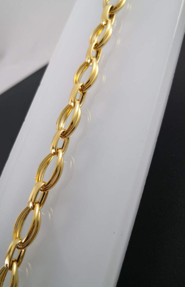 Pulsera eslabones dobles en Oro 18k - Imagen 2