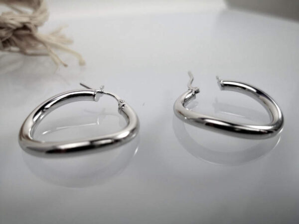 Aros de tubo con curva.Plata Ley - Imagen 2