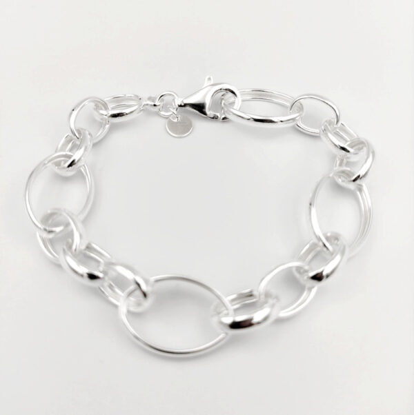 Pulsera eslabones en plata de ley 925