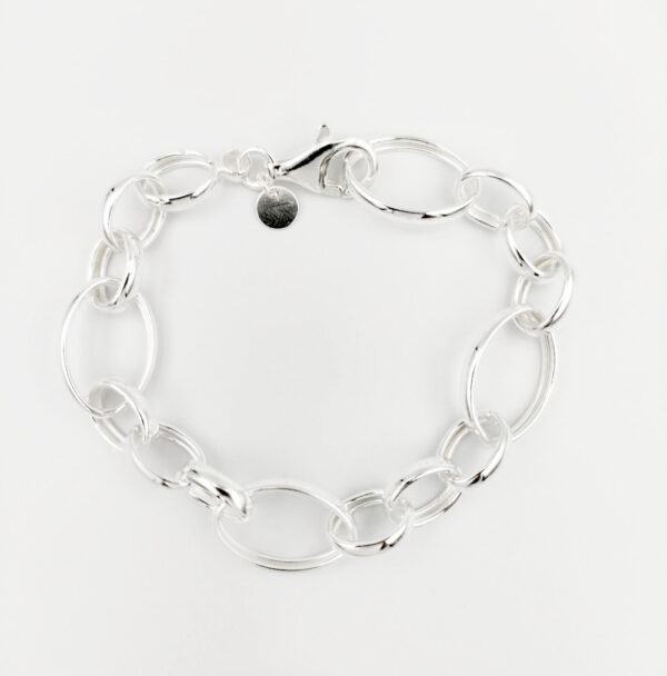 Pulsera eslabones en plata de ley 925