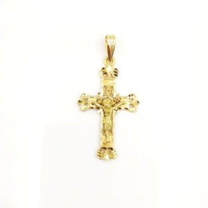 Cruz de firigrana con cristo en oro 18k