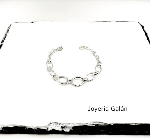 Pulsera eslabones en plata de ley 925