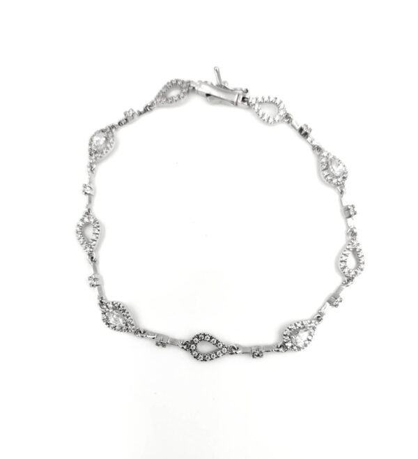 Pulsera Circonitas Oro Blanco 18k 010200460 - Imagen 2