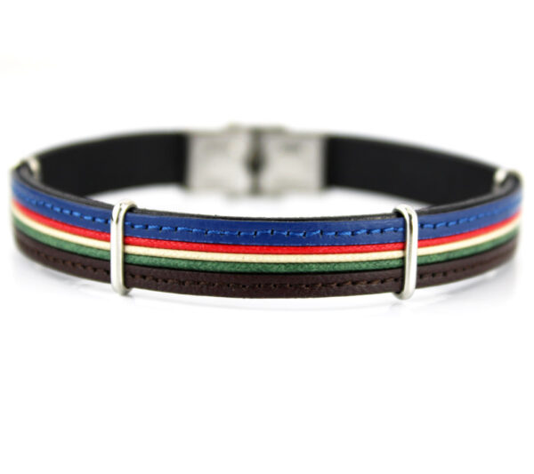 Pulsera marca Liska 84BA1410 en acero y piel color