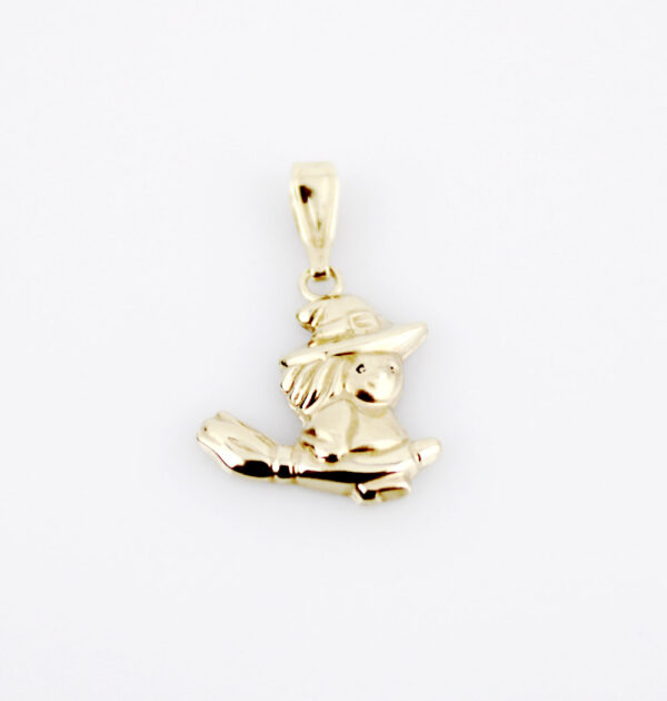Colgante Brujita de la suerte en oro 18 k