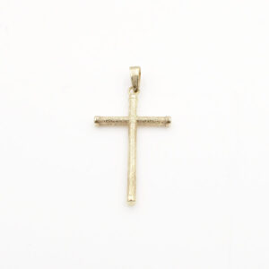 Cruz de tubo en Oro 18 k