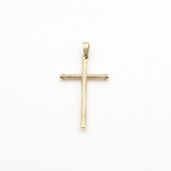 Cruz de tubo en Oro 18 k