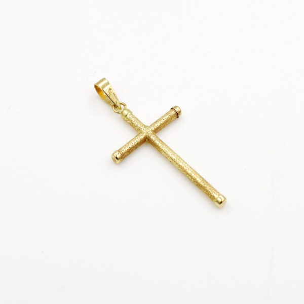 Cruz de tubo en Oro 18 k - Imagen 3