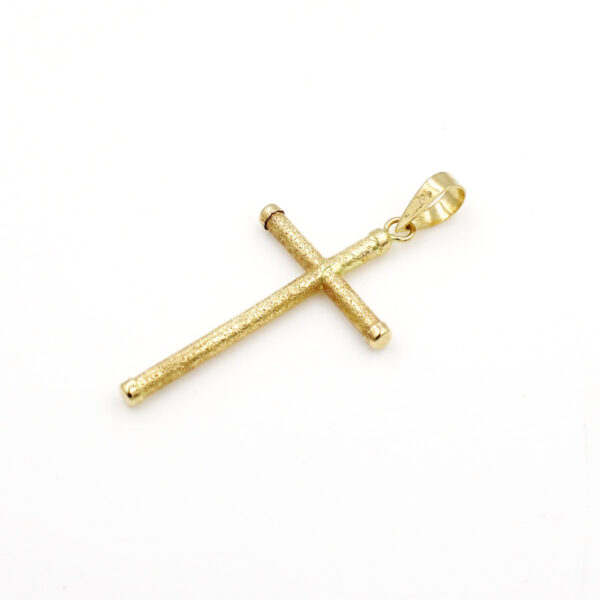 Cruz de tubo en Oro 18 k - Imagen 2