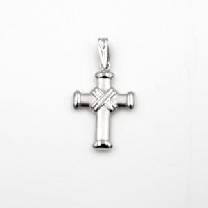 Cruz Oro Blanco 18K