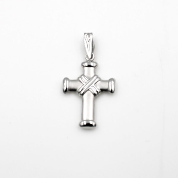 Cruz Oro Blanco 18K