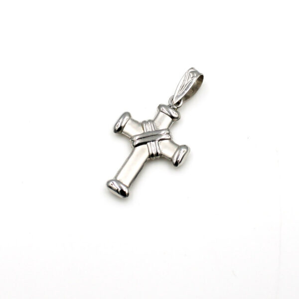 Cruz Oro Blanco 18K - Imagen 3