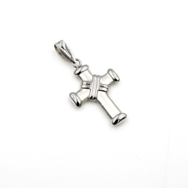 Cruz Oro Blanco 18K - Imagen 2