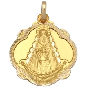 Medalla Virgen del Rocío Pandereta en Oro 18k