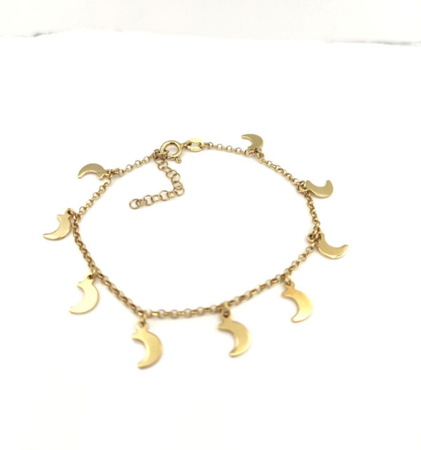 Pulsera Lunas en Plata de ley chapada