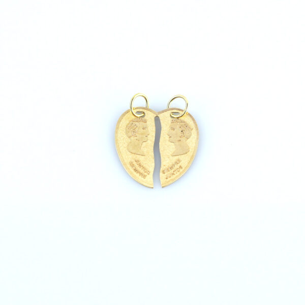 Colgante Corazón Partido Hombre-Hombre Oro18k