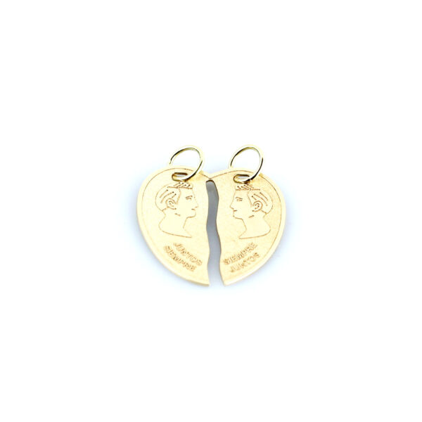 Colgante Corazón Partido Hombre-Hombre Oro18k