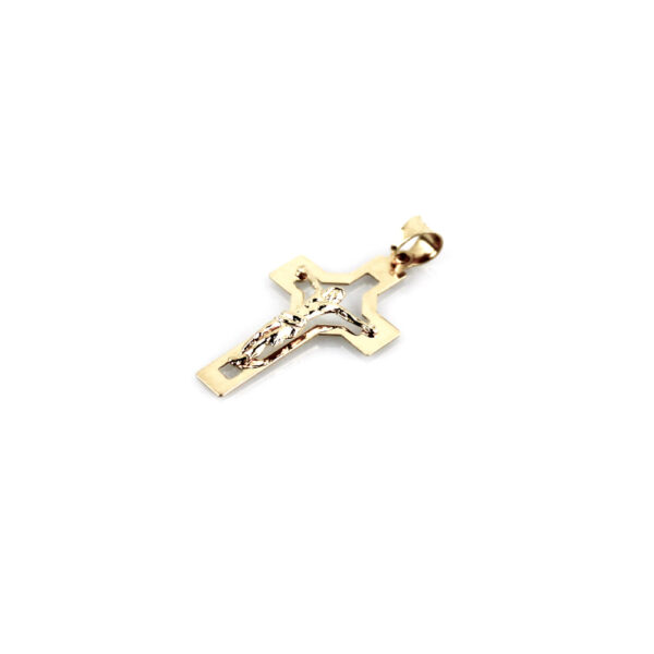 Cruz de oro con Cristo 18k 15x28mm