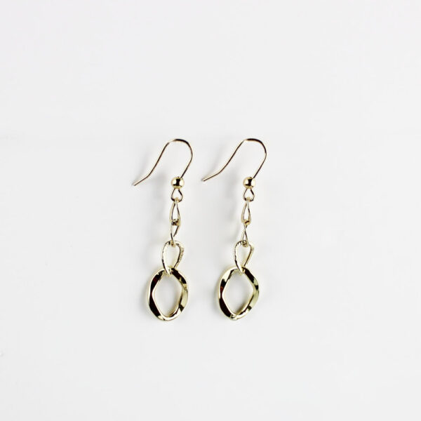 Pendientes largos eslabones Oro 18k